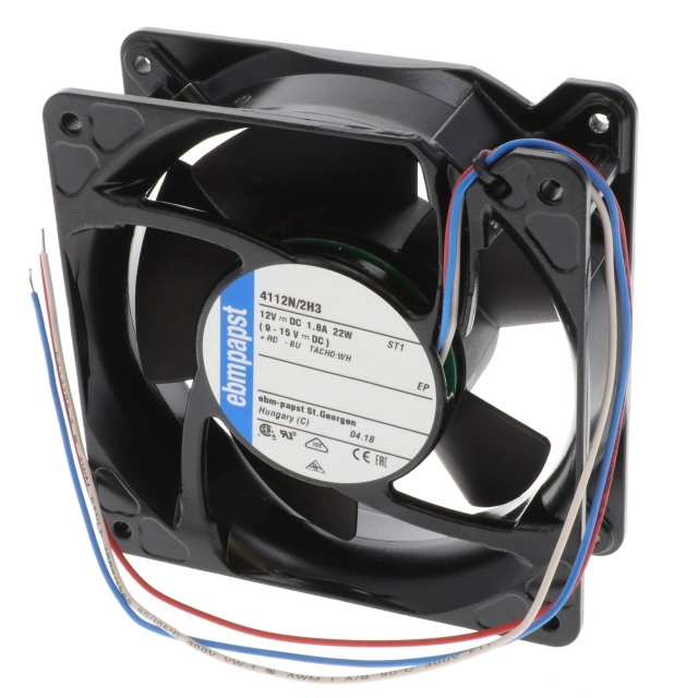 4112N/2H3 ebm-papst 12VDC 119x38mm Axial Fan 4112N/2H3 ebm-papst 12VDC 119x38mm Axial Fan
