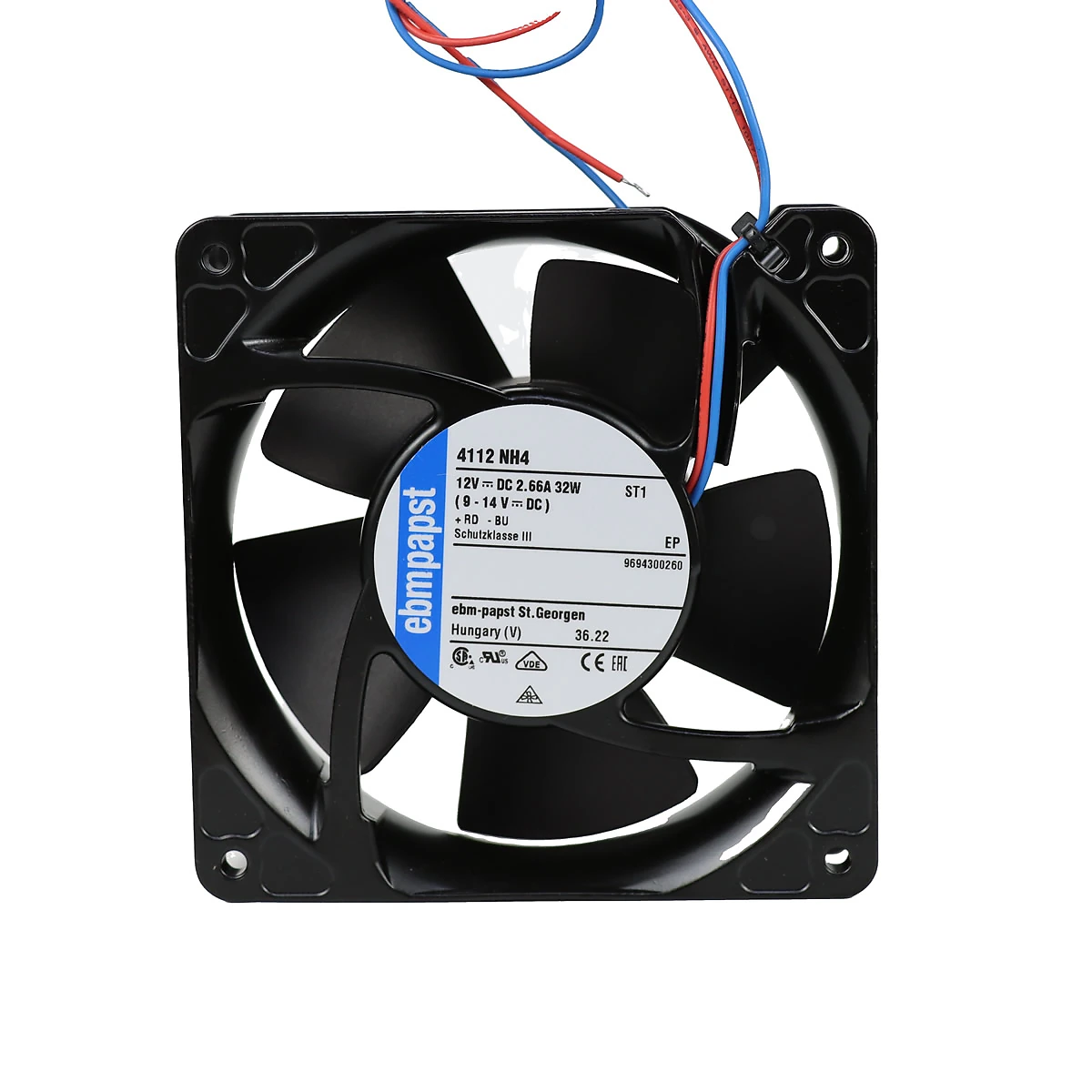 4112NH4 ebm-papst 12VDC 119x38mm DC Axial Fan