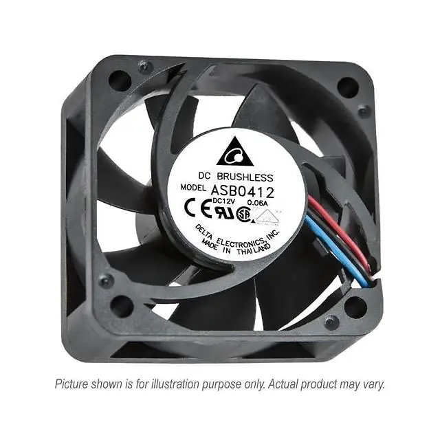 ASB0412VHA-A Delta 12VDC 40x40x10mm Axial Cooling Fan ASB0412VHA-A Delta 12VDC 40x40x10mm Axial Cooling Fan