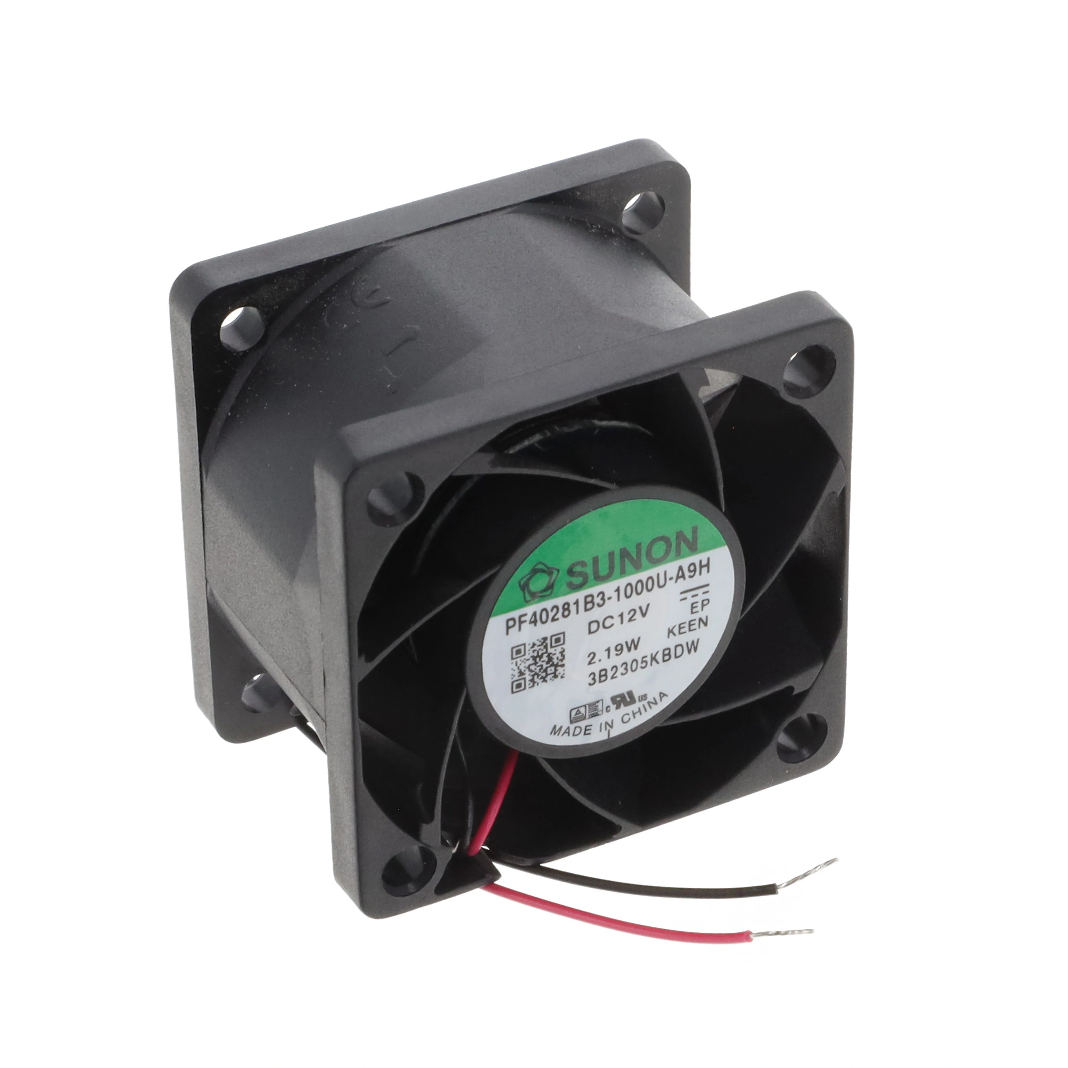 PF40281B3-1000U-A9H Sunon 12VDC 40x40x28mm Axial Fan PF40281B3-1000U-A9H Sunon 12VDC 40x40x28mm Axial Fan