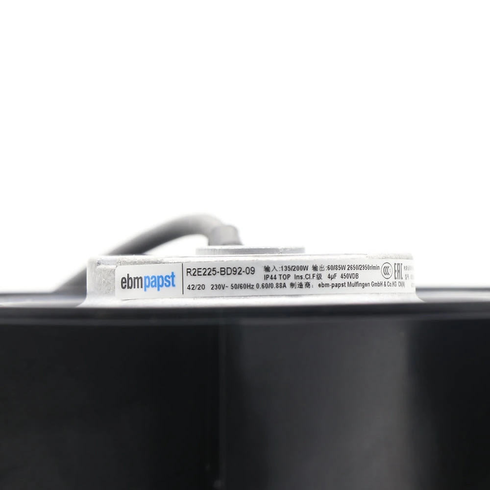 R2E225-BD92-09 ebm-papst 230VAC 225mm AC Centrifugal Fan R2E225-BD92-09 ebm-papst 230VAC 225mm AC Centrifugal Fan