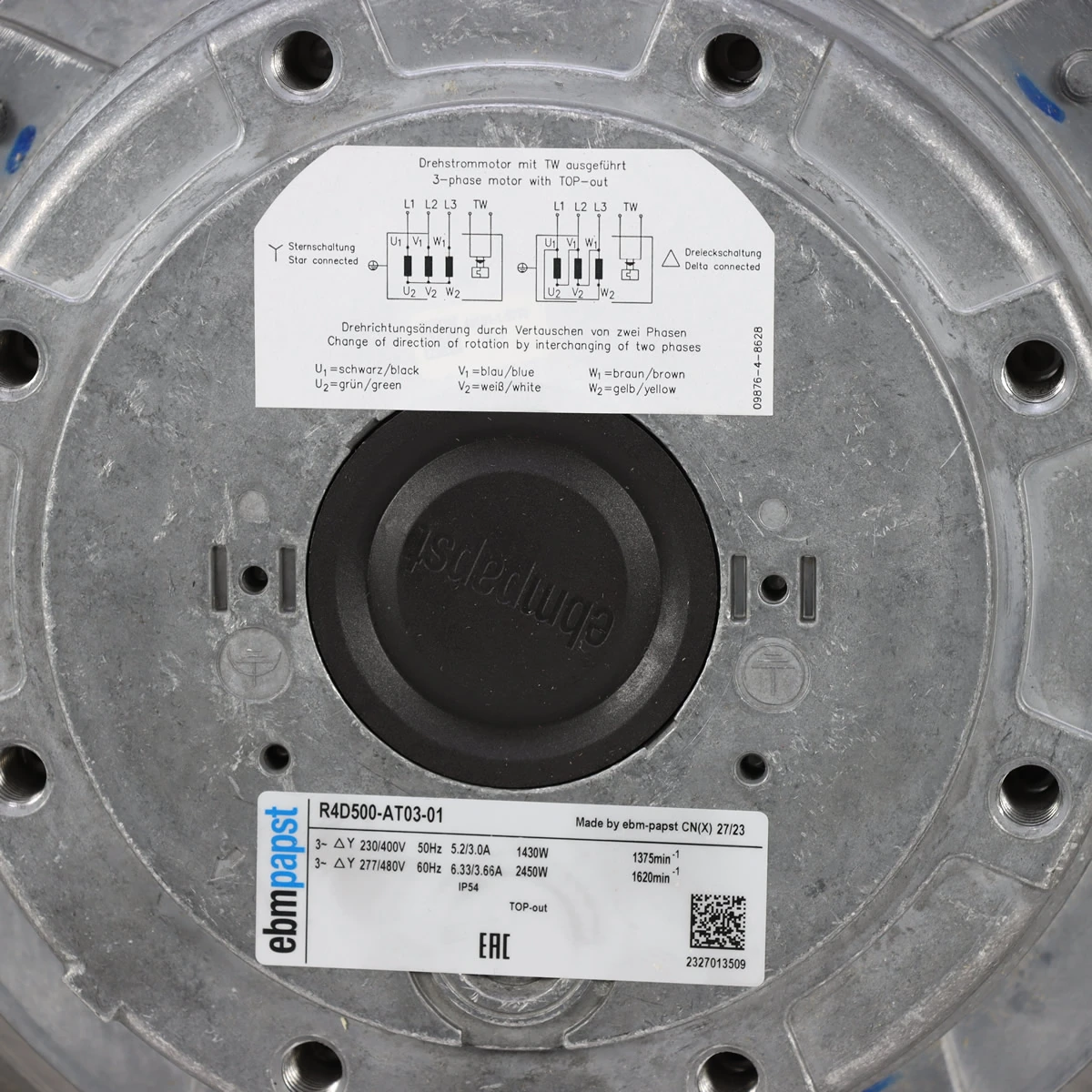 R4D500-AT03-01 ebm-papst 230/400V 500mm AC Centrifugal Fan R4D500-AT03-01 ebm-papst 230/400V 500mm AC Centrifugal Fan